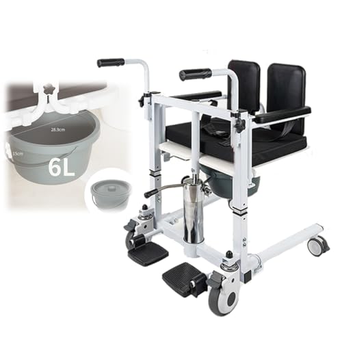 GHCCDAM Silla Transferencia De Elevación del Paciente, Noquedo De Cabecera Ruedas, Ascensor Paciente,Levantamiento Paciente para El Hogar, Silla De Ruedas De Baño Liviana para Ancianos para Ancianos