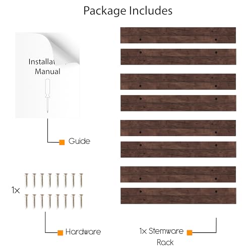 Rustic State ZIMAY197 Vigo 4 Sectional Adjustable Under Cabinet Stemware Rack thumb #5