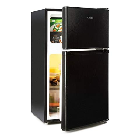 KLARSTEIN Big Daddy Cool – Combinación Nevera-Congelador, Neveras silenciosas de 87L de capacidad, Negro Cover