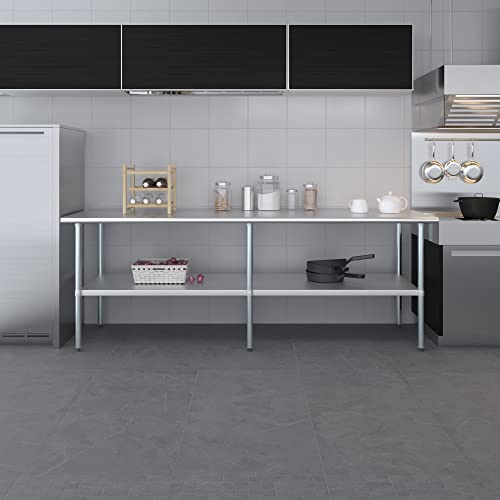 30" X 96" Amgood Stainless Steel Work Table | Nsf Metal Prep Table | Commercial & Residential Kitchen Laundry Garage Utility Bench #TOP4