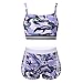 dPois Completo Sportivo Bambina Reggiseno Sportivo Camouflage Crop Top Corto con Pantaloncini Sportivi Tracksuit Tuta da Ginnastica Artistica Slim Fitness Hip Hop Jazz Tipo 3 11-12 Anni