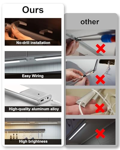 Image of SZOKLED Under Cabinet Lighting Plug in, Hardwired LED Under Cabinet Lights with Timer & Dimmable, 15 RGB Color Changing, 4-Pack