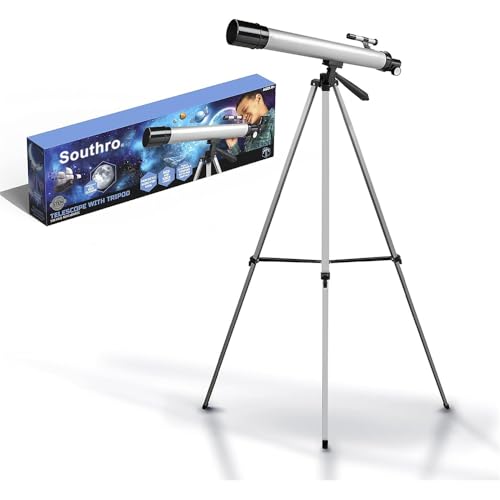 Telescopio con trípode, lentes 50X y 100X, ajuste pan e inclinación miniatura 1