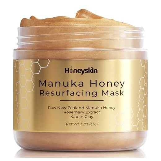 Honeyskin Bentonite Clay Face Mask with Manuka Honey - Gentle Face Exfoliator - Hydrating Facial Mask for Acne Prone and Dry Skin - Face Mask Skin Care w/ Pore Minimizer and Deep Cleanser (3oz)