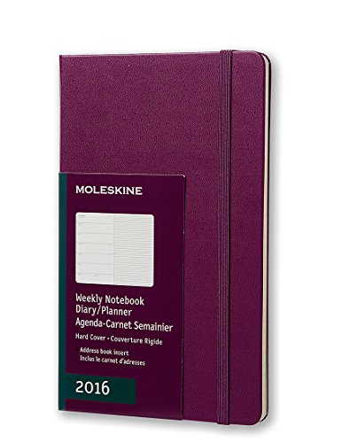 Moleskine 2016 Weekly Notebook, 12M, Large, Mauve Purple, Hard Cover (5 x 8.25)