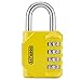Satargo 4 Digit Combination Lock for Locker Room Lock - Cut Resistant Gym Locker Lock with Code - Indoor Outdoor Padlock Small Combo Lock (Yellow)