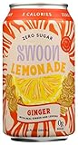Swoon Ginger Lemonade, Zero Sugar, Gluten Free, 12 Fluid Ounce (Pack of 12)