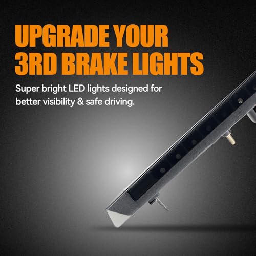 Image of Third 3rd Brake Light LED for 1999-2004 Ford Mustang, High Mount Rear Brake Lights Assembly for 99-04 Mustang, Waterproof Center Cab Lamp Stop Light