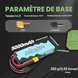 Gens Ace batterie LiPo 2S 5000 mAh 60C pour crawler photo 3