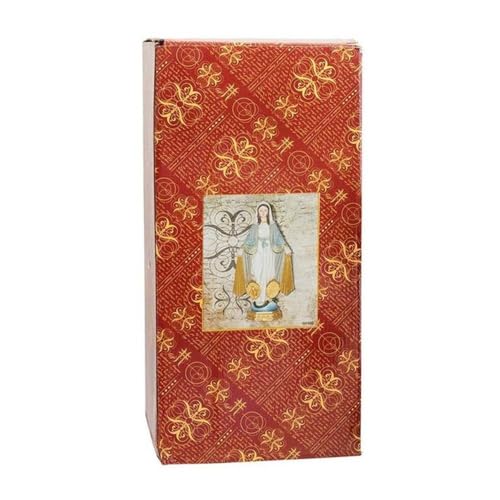 Virgen Milagrosa Escultura 30 cm con Medallas y Rayos