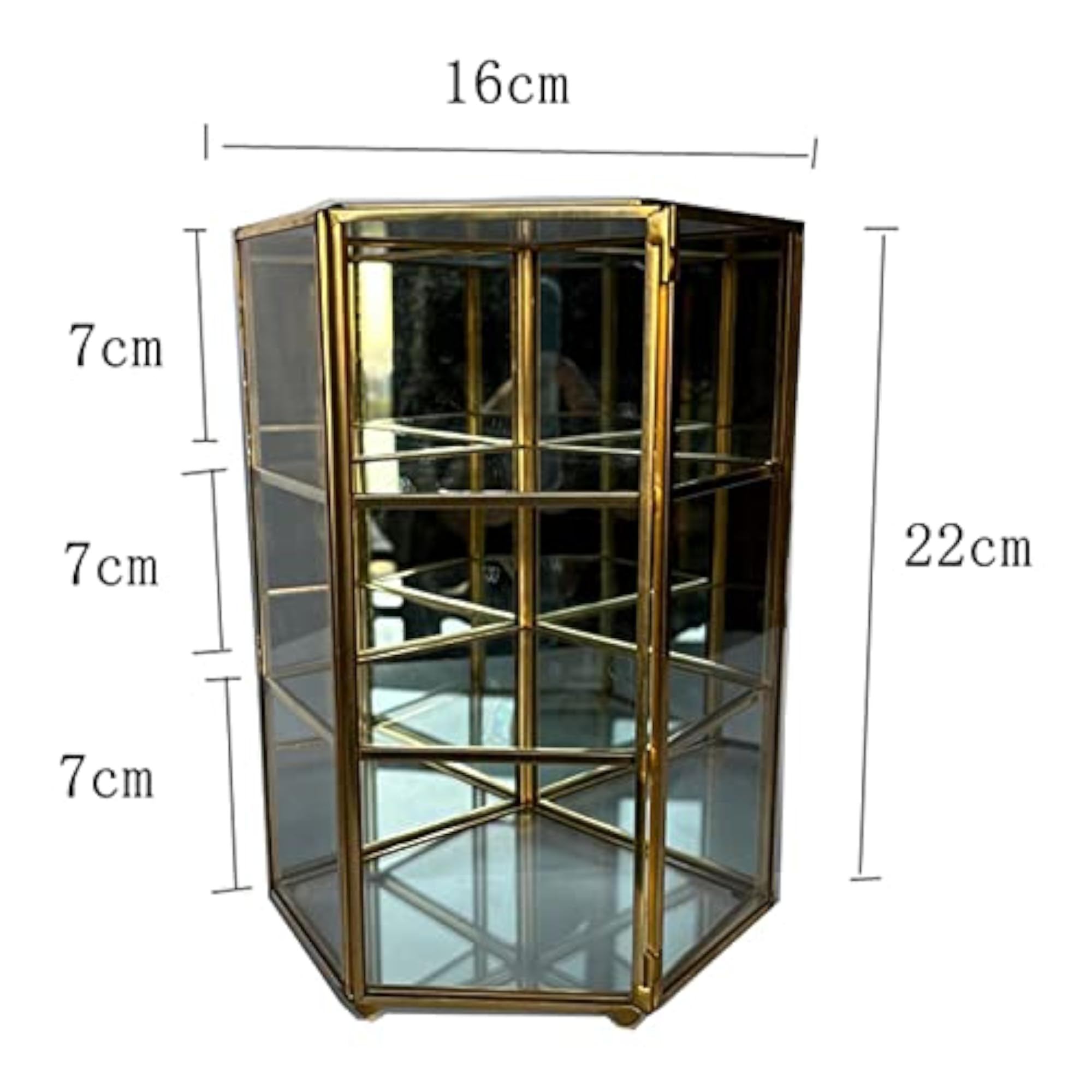 Antique Style Clear Glass Display Jewelry Box Organizer