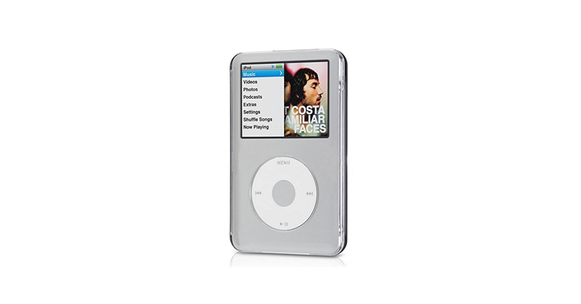 クリアケース付きiPod classic 第6世代 160GB シルバー クリスタル透明 PC ハード完全保護ケース iPod クラシック第 6