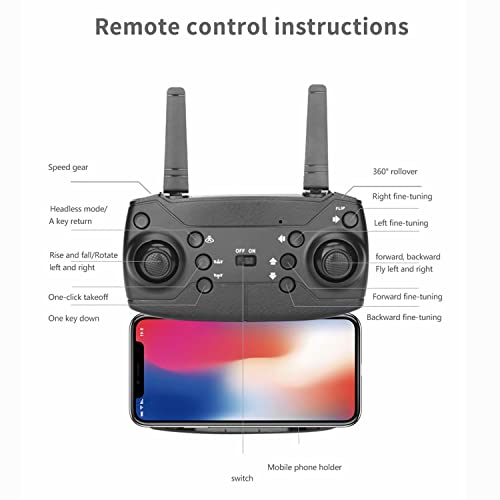 ASDFGHJ Drohne mit Kamera Faltbare Drohne mit Langer Flugzeit, RC Mini Quadcopter One Key Start/Landen USB-Aufladung mit… – Bild 8