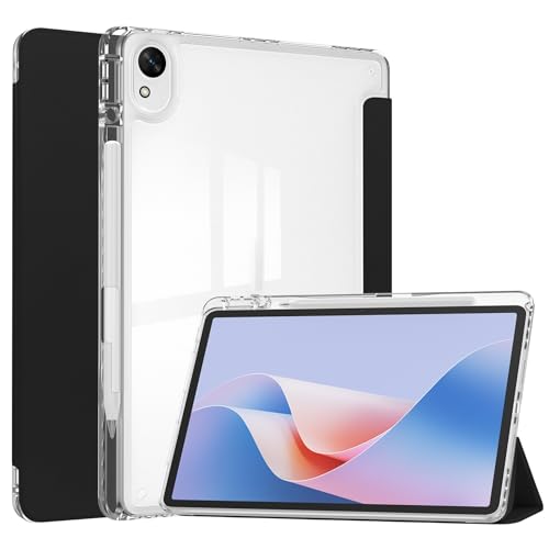 Étui Huawei Matepad 11.5S 2024 fin antichoc et coque arrière transparente noire