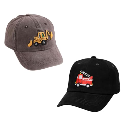 Cute Embroidery Kids Baseball Caps Adjustable Cotton Washed Baseball Hats for Boys Girls