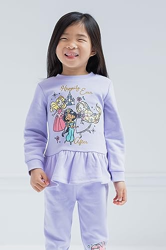Image of Disney Girls Fleece Sweatshirt and Jogger Pants Outfit Set Newborn to Big Kid Sizes (Newborn - 14-16)