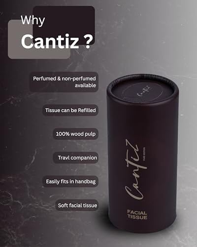 Image of Cantiz Cylindrical tissue | Car cup holder Tissue | Perfumed & non perfumed | Facial Tissue | Compact Travel Pack | Brand | 2 Ply Soft And Highly Absorbent | 100% Natural Virgin Wood Pulp |