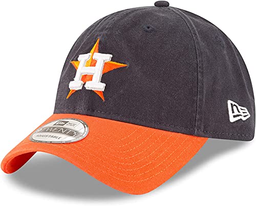 New Era MLB Core Classic 9TWENTY Alternate Adjustable Hat Cap One Size Fits All (Houston Astros Navy Orange)