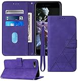 Moment Dextrad for iPhone 7/8 Plus Case Wallet, 6/6S Plus Case, Card Holder Slots Wrist Strap TPU Interior Protective, Stand PU Leather Folio Flip Cover (Purple)