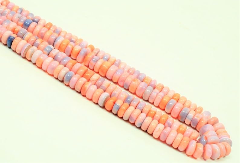Perles d'opale bleu pêche pour sublimer vos bracelets faits main - 6