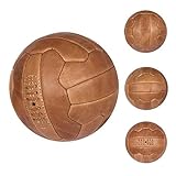 FNine Vintage-Fußball, antikes Leder, Hellbraun