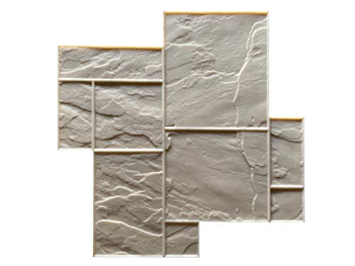 Grand Ashlar Concrete Stamp Mats. GlobMarble Slate Stone Texture Imprint Stamp Mats SM 3300/F. Flexible