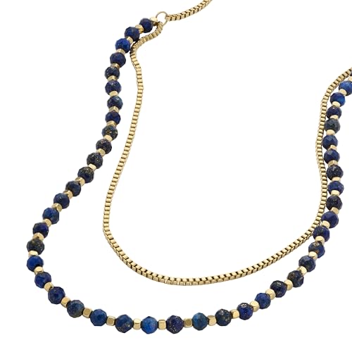 Image of Fossil Women's Ellis Toi Et Moi Gold-Tone Brass Station Necklace