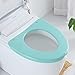 Folding Toilet Pad for Home Travel Potty Seat Washable Folding Safe Pad Training Toilet Seat Cover Cushion for and Kids (Green)