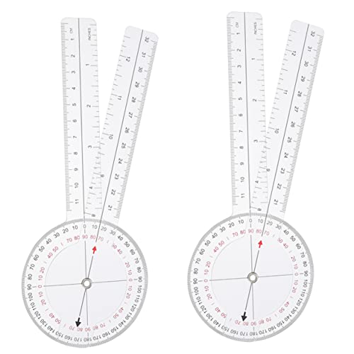 VILLCASE 8 Inch Metric Standard Ruler Hot Ruler Plastic Folding Angle for Drafting