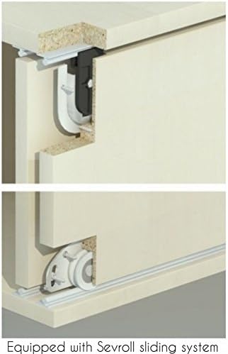 CHECO HOME AND GARDEN 2-DAY PREMIUM SHIPPING AVAILABLE WHITE 100 cm WIDE SLIDING 2 DOORS WARDROBE