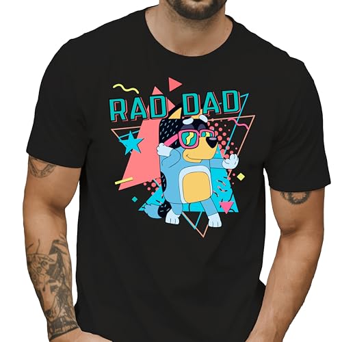 Rad Dad Shirt, Fathers Day Tee, Funny Blue Dog Dad T-shirt