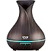 Difusers for Essential Oils - Easy to Use Aromatherapy Oil Air Defuser and Humidifier with Auto Shut Off | Changeable LED Lights and Quiet Ultrasonic Technology with Cool Mist (Large 400ml Tank)
