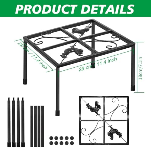 Soporte de hierro duradero para elevar comederos de aves 7