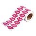 Sunmns Lips Stickers, Perforated Self Adhesive Kisses Stickers, Total 1000 Pieces Per Roll, Rose Red
