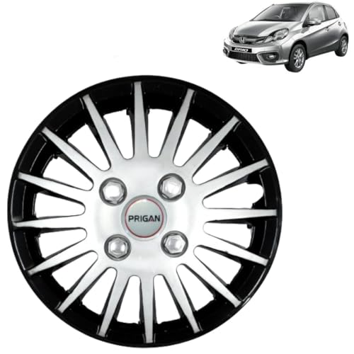 Image of PRIGAN BRIO Black Silver Wheel Cover 14 inch for Brio (Set of 4 Pcs) (Press Fitting) Model- Camry DC 14