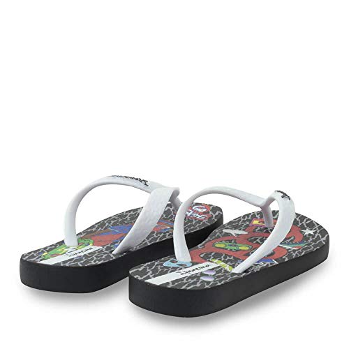 Chinelo Monstrinhos, Ipanema Kids, Criança Unissex, Preto/Branco, 29/30
