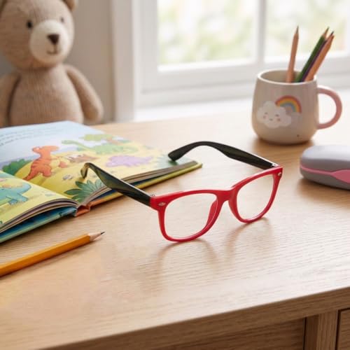 Image of Kids Blue Light Blocking Glasses Rectangle Digital Boys Girl Age for 5-12