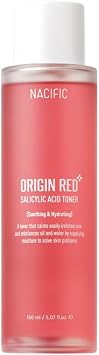 NACIFIC Origin Red Salicylic Acid Toner 5.07 fl. oz 150ml Solution for Skin Troubles Oil Control Exfoliating pH5.5 Midly Acidic Radiance Skin Barrier Korean Skincare for All Skin Types