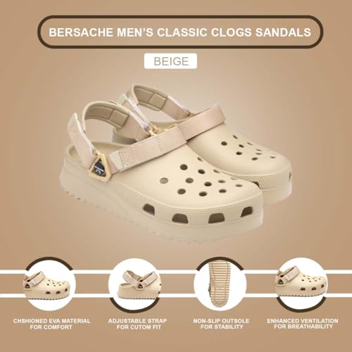 Image of BERSACHE Extra Soft Classic Casual with Regular wear with Ultra Soft & Flexibility Technology WEDGES SANDAL for Men's /Boy