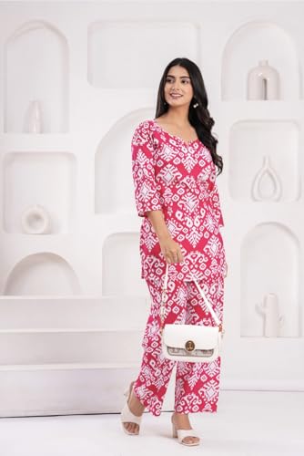 Image of YAZIA Women Cotton Lounge Wear Set - Printed Top & Pyjama Co-Ord Set | Soft Breathable Fabric | Daily, Nightwear & Home Wear | Small to 3XL