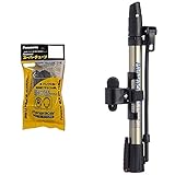 [セット]パナレーサー(Panaracer) 日本製 スーパーチューブ [W/O 700x35~40C] 仏式バルブ(34mm)0TW735-40F-SP & 携帯空気入れ ミニフロアポンプ BFP-AMAS1 仏式/米式/英式バルブ対応 フットステップ装備