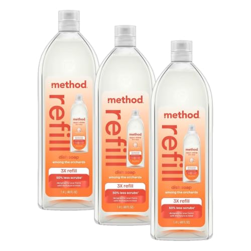 Image of Method Super Shine Liquid Dish Soap Refill, Among the Orchards, 48 Fl Oz (Pack of 3)