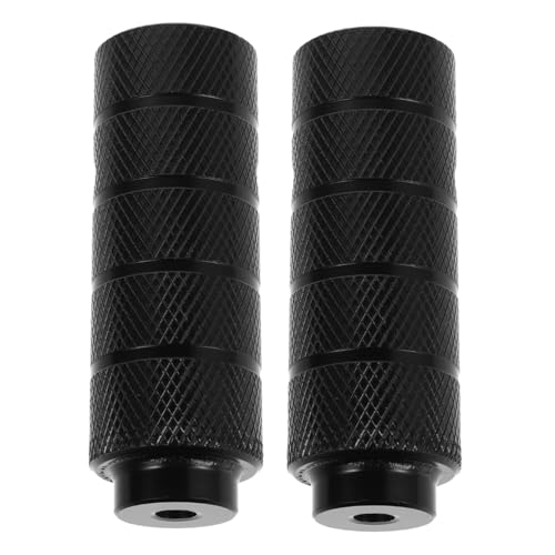 POPETPOP 2pcs Rear Foot Pegs Steel Bike Pedals with Toe Cages Secure Cycling Foot Support