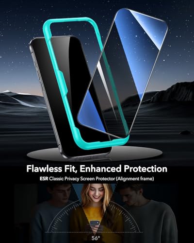 Image of ESR 3 Pack for iPhone Air Privacy Tempered Glass Screen Protectors, High Clarity for iPhone 17 Air, 9H Hardness Scratch Resistant, Military-Grade, Screen Guard with Easy Installation Tool