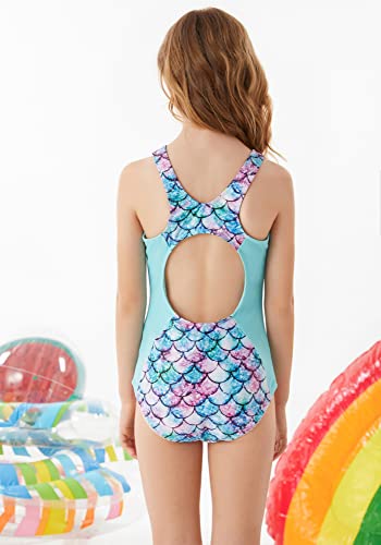 Girls Competition Swimsuits Kids Bathing Suit One Piece Sports Swimwear Mermaid 12Y #TOP3