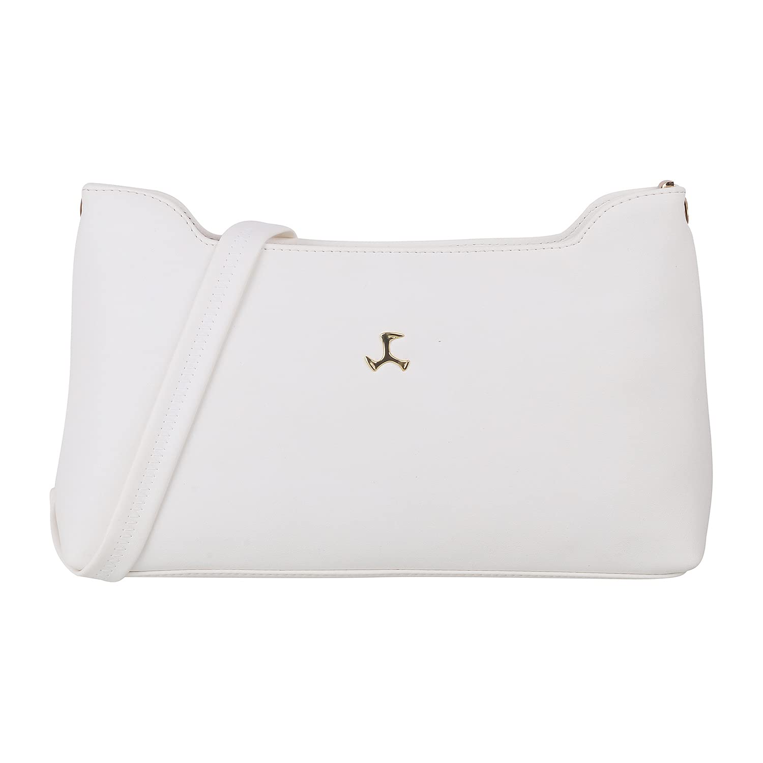 Mochi Women White Zip Top Sling Bag (66-7213) (B09W19TLXC) Amazon Price History, Amazon Price Tracker