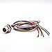 10PCS Sensor Receptacle M12 8 Pin Connector Waterproof A Coded Aviation Socket Female Straight Non-Shield Solder Type Back Mount Shiled Wiring 0.2M(0.656ft) Wireable Cable Industrial Round Connectors