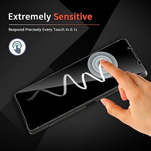 Screen Protector for Sony Xperia 1 V for Tempered Glass, Pack of 2 Tempered Glass Screen Protector with 2 Camera Protection, 9H Tempered Glass Screen Protector Ultra Clear Protective Glass