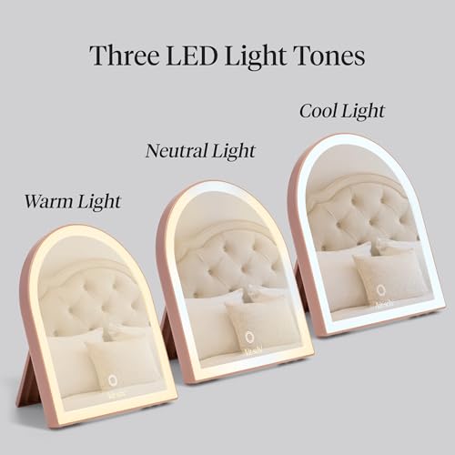 Kitsch Arch Desk Vanity Mirror with Lights - Terracotta - image 5