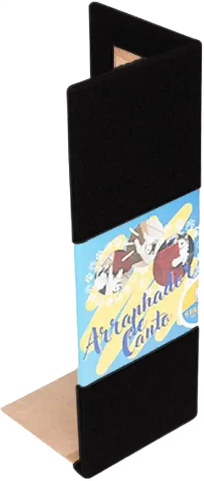 Arranhador de Canto para Gatos em Madeira e Carpete - Protetor Resistente para Sofás, Móveis e Cama Box - Mantém Seu Pet Feliz e Seu Espaço Protegido (Preto, 1 Unidade)